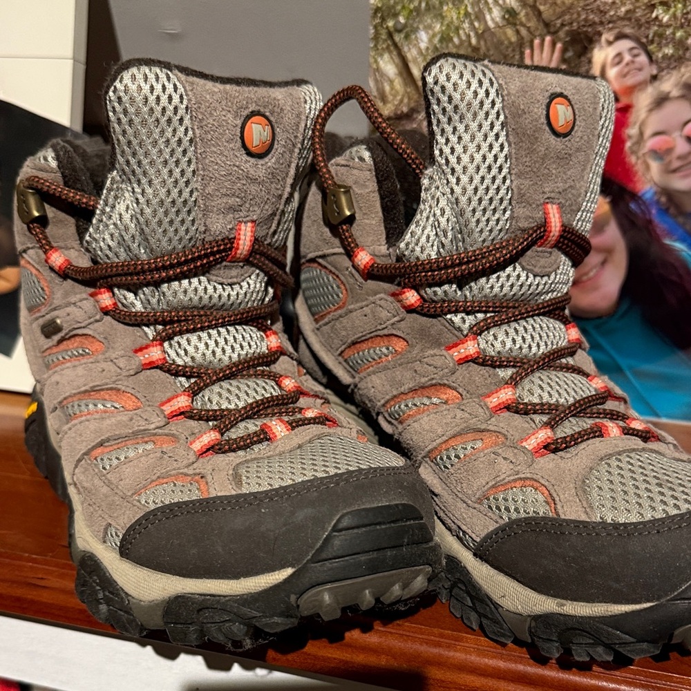 Merrell Gray and Orange Outdoor Boots Moab’s